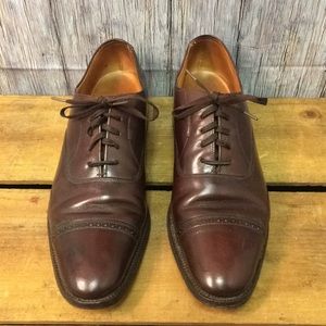 Brooks Brothers wingtip leather tie 7 1/2 A